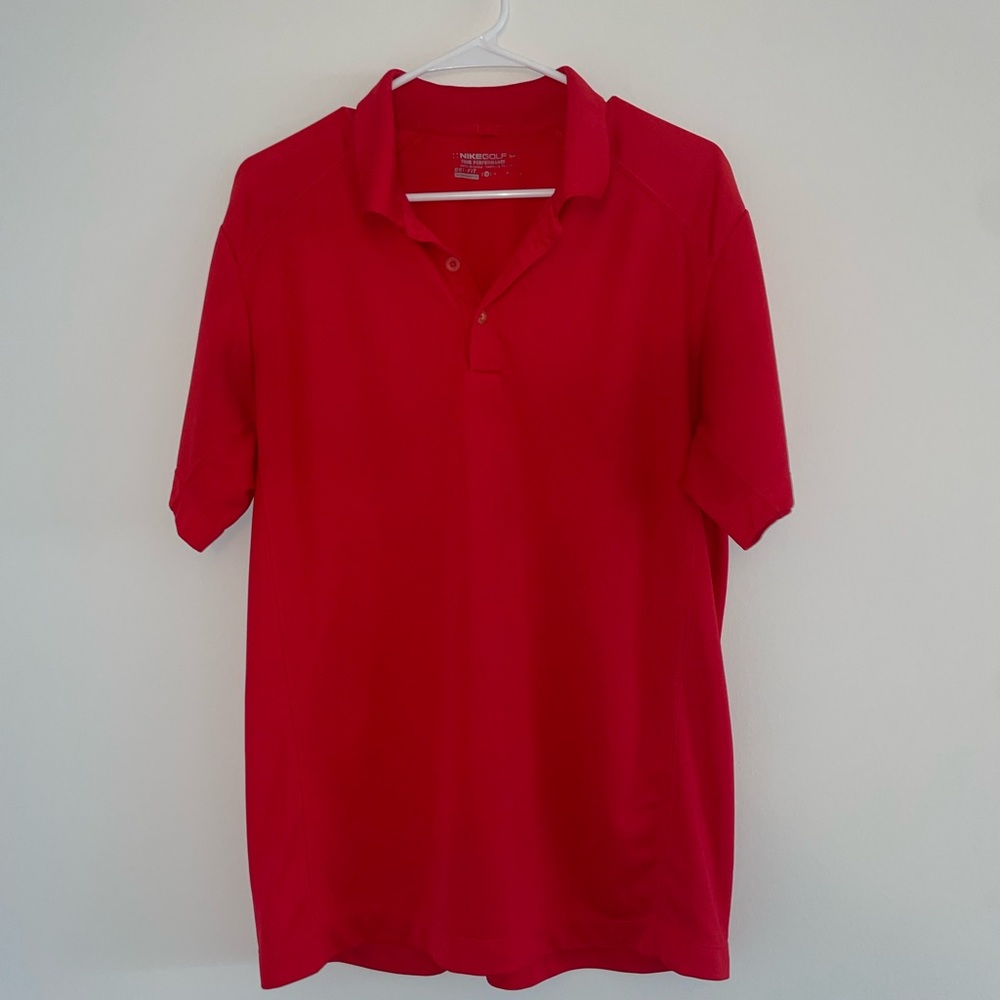 Nike Men’s Golf Polo Dri-Fit in Red and Medium